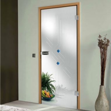 Romana Grooved Glass Door Design - Door Design with Glass